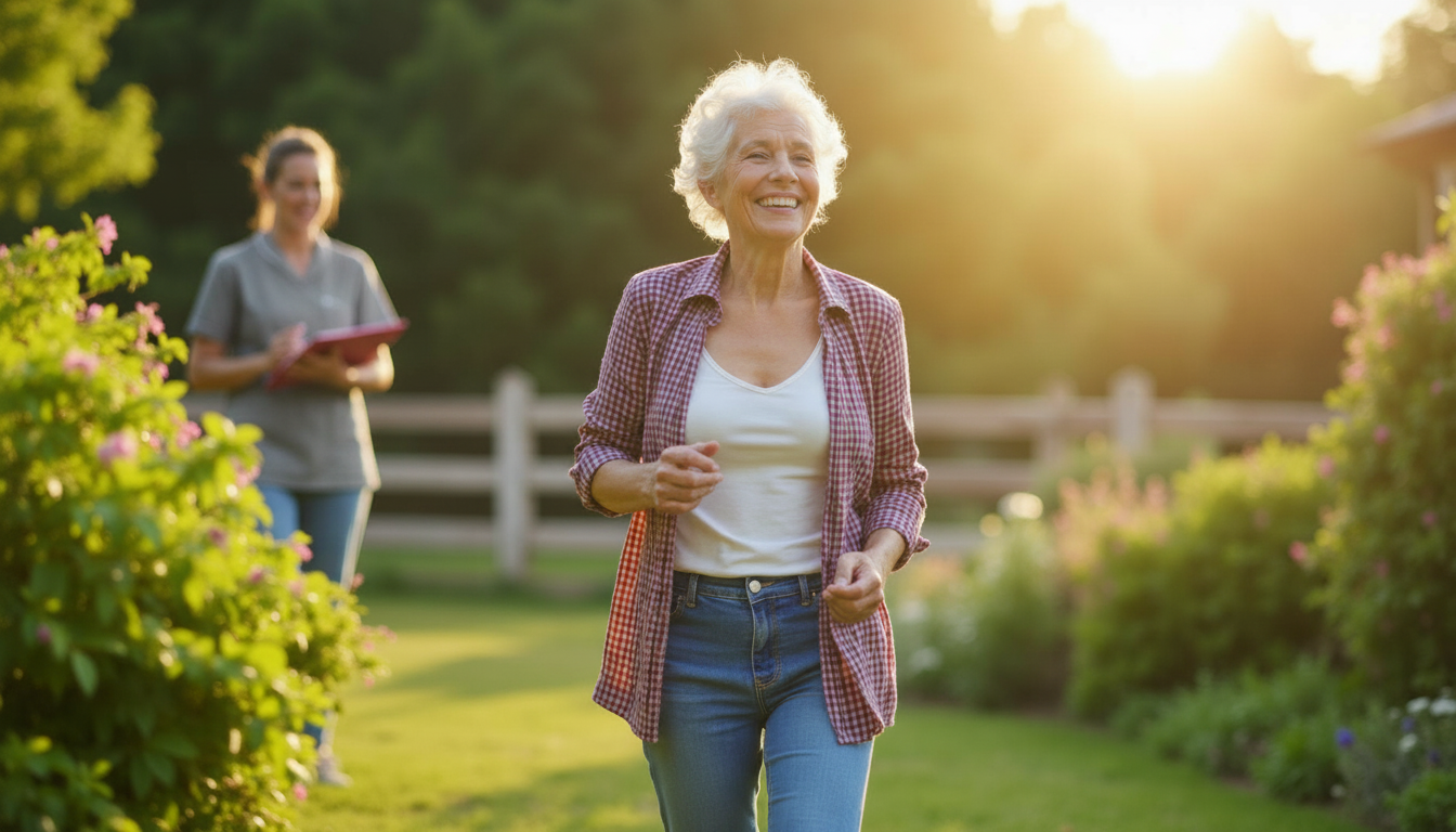Person with mental health condition engaged positively in life with supportive care