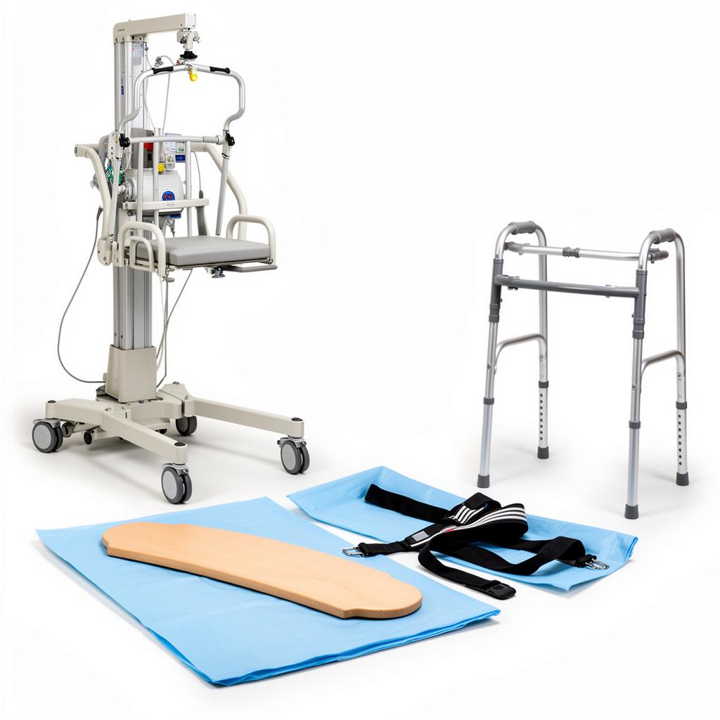 Professional moving and handling equipment used by Baines Care in Medway including hoists, transfer boards, slide sheets, and mobility aids